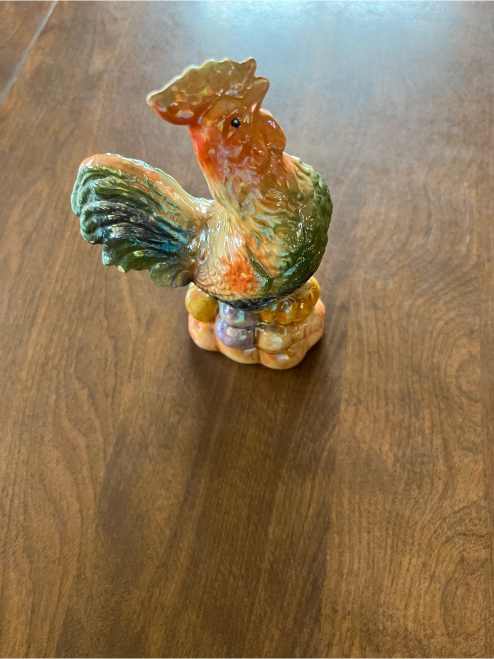 Multicolor Ceramic Rooster Figurine - Decorative Home Art